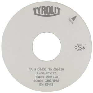 Абразивен диск 1 350x20x127  SU56A 1002 KK8P VK3 STRATO-ULTRA - TYROLIT Type Nr: 34640957