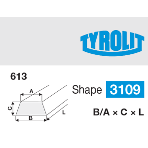 Сегмент 3109 100x35x150 98A24L11V03 - TYROLIT Type Nr: 430265