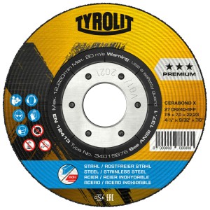 Диск за шлайфане 27E 125x7x22,23 CA24Q-BFP - TYROLIT Type Nr: 34387126