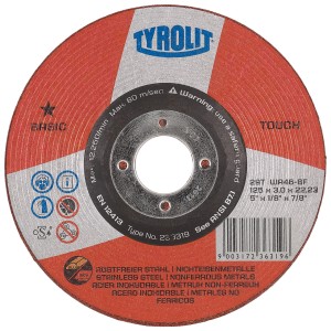 Диск за шлайфане 27T 125x3x22,23 WA46R-BF - TYROLIT Type Nr: 236319