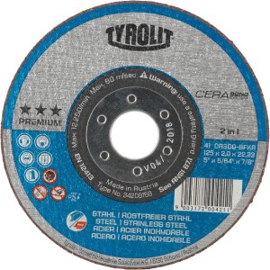 Отрезен диск 41F 230x2x22,23 CA30Q-BFKA - TYROLIT Type Nr: 34256276