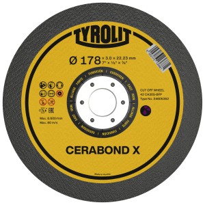 Отрезен диск 42F 230x3,5x22,23 CA30S-BFP - TYROLIT Type Nr: 34605366